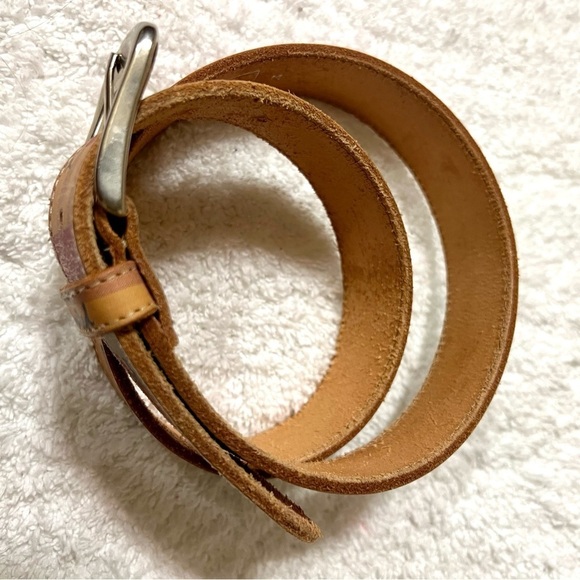 Vintage Rare THE LIMITED Jeans spelled out leather belt size M - Picture 4 of 11